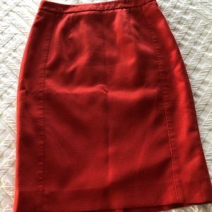 Orange pencil skirt